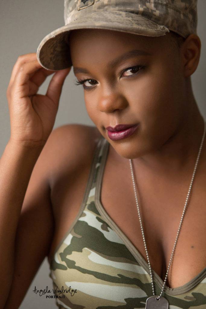 military theme boudoir photo 